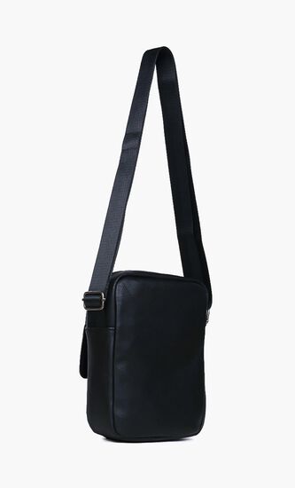 Solid Leather Crossbody Bag