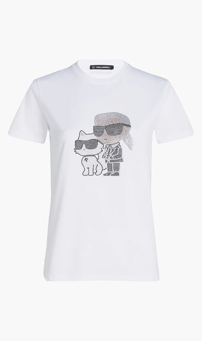Ikon Karl & Choupette Rhinestone T-Shirt