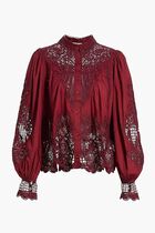 BERRY GARDEN GUIPURE BLOUSE