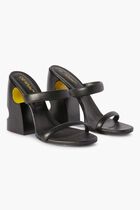 POP BULKY NAPPA MULE BLACK YELLOW