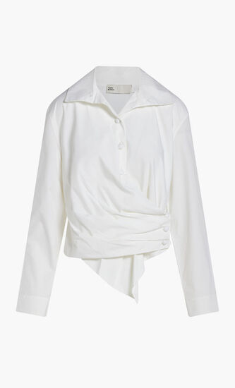 POPLIN WRAP SHIRT