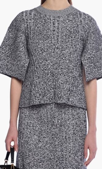 Ribbed short sleeve top