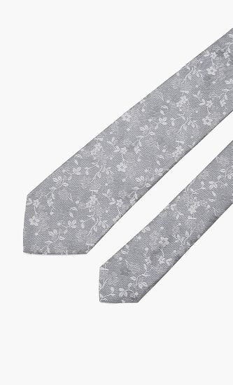 Floral Print Silk Tie