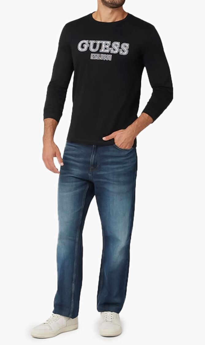 Ls Cn Guess Box Logo - Mid Organic Stream Jersey 180