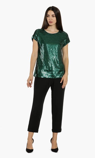 Cascading Sequin Top