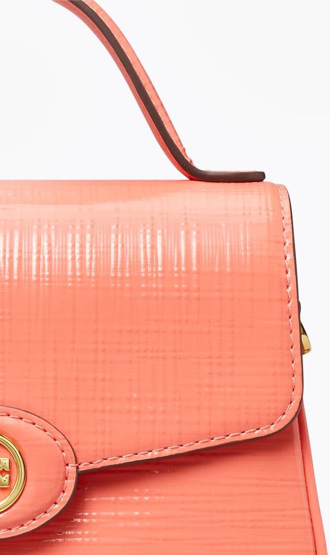 ROBINSON CROSSHATCHED SMALL TOP-HANDLE BAG