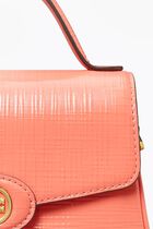 ROBINSON CROSSHATCHED SMALL TOP-HANDLE BAG