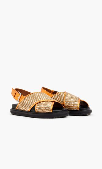 Raffia Leather Sandals
