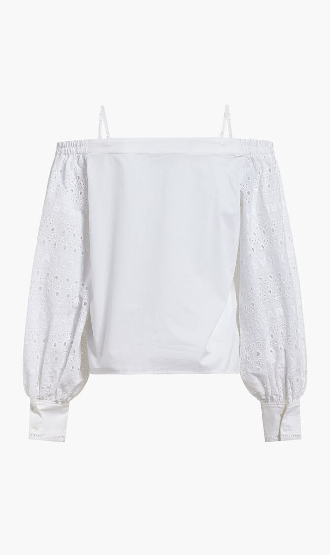 OFF SHOULDER EMBROIDERY TOP