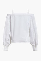 OFF SHOULDER EMBROIDERY TOP