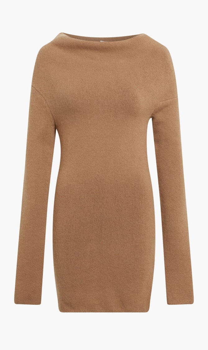 BRUSHED STRETCH CASHMERE DRESS