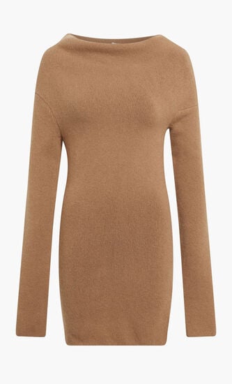 BRUSHED STRETCH CASHMERE DRESS
