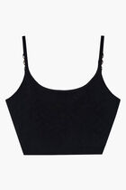 TOP CROP BRALETTE KNIT MEDUSA STRAP SOLID TOP CROP BRALETTE KNIT MEDUSA STRAP SOLID
