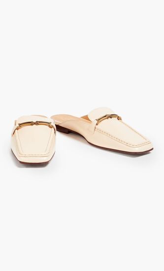 Cuoio Flat 46K Sabot Doppia T Slim