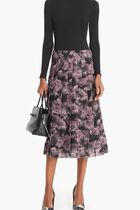 Printed Pleated Silk Skirt