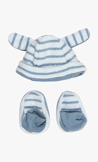 Stripes Hat and Booties Set