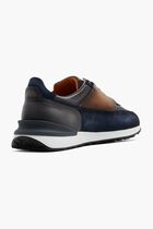 Lace-up two-toned sneakers