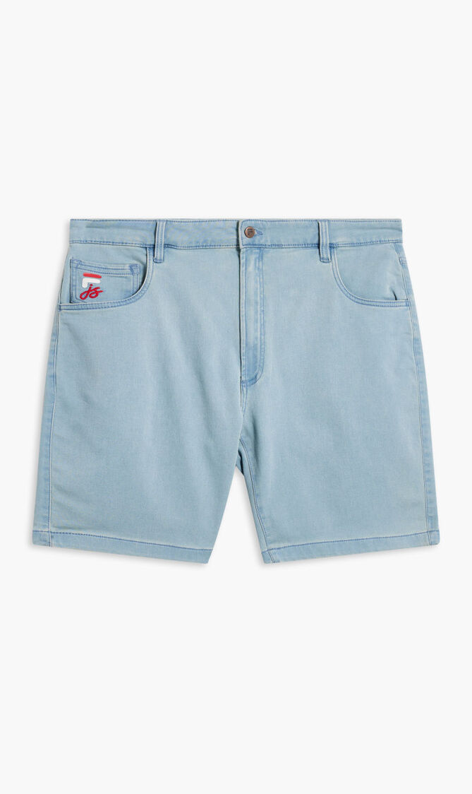 KNITTED DENIM SHORT