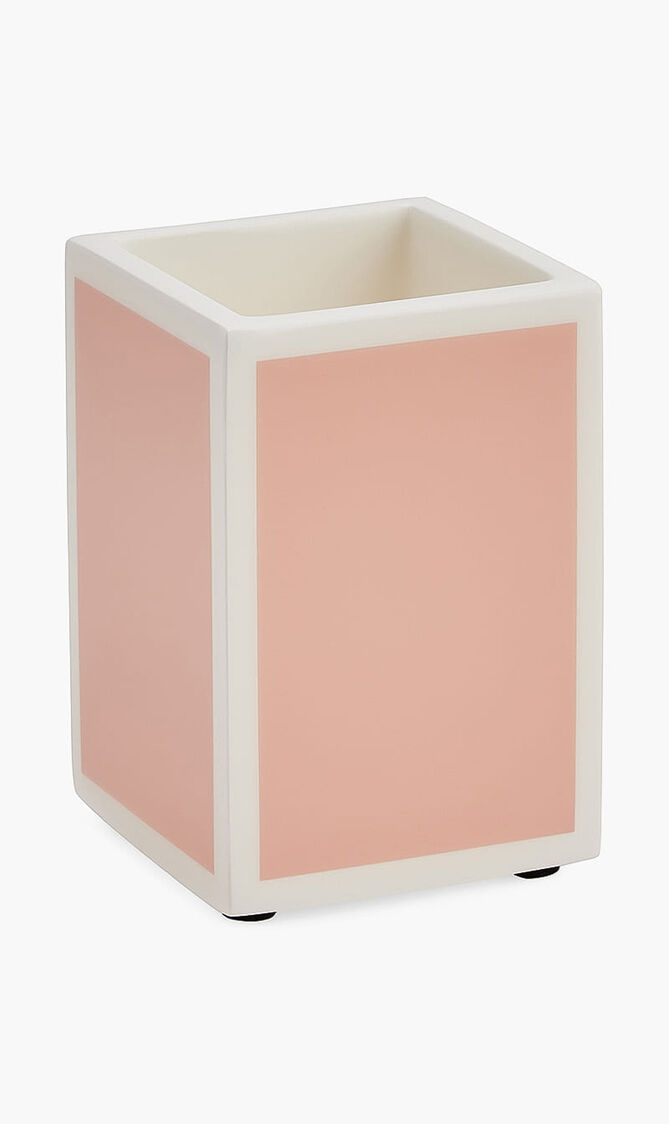 Paris Pink Lacquer Brush Holder