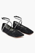 Ane Mesh Crystal Ballet Flats