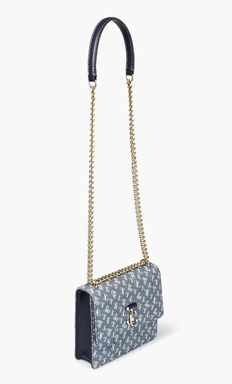 Varenne Shoulder Aja Quilted Jc Monogram Denim Denim/Light Gold