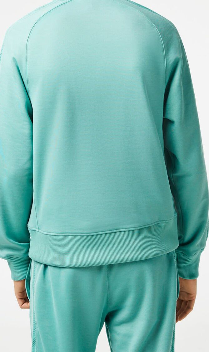 Zipped Piqu&eacute; Sweatshirt