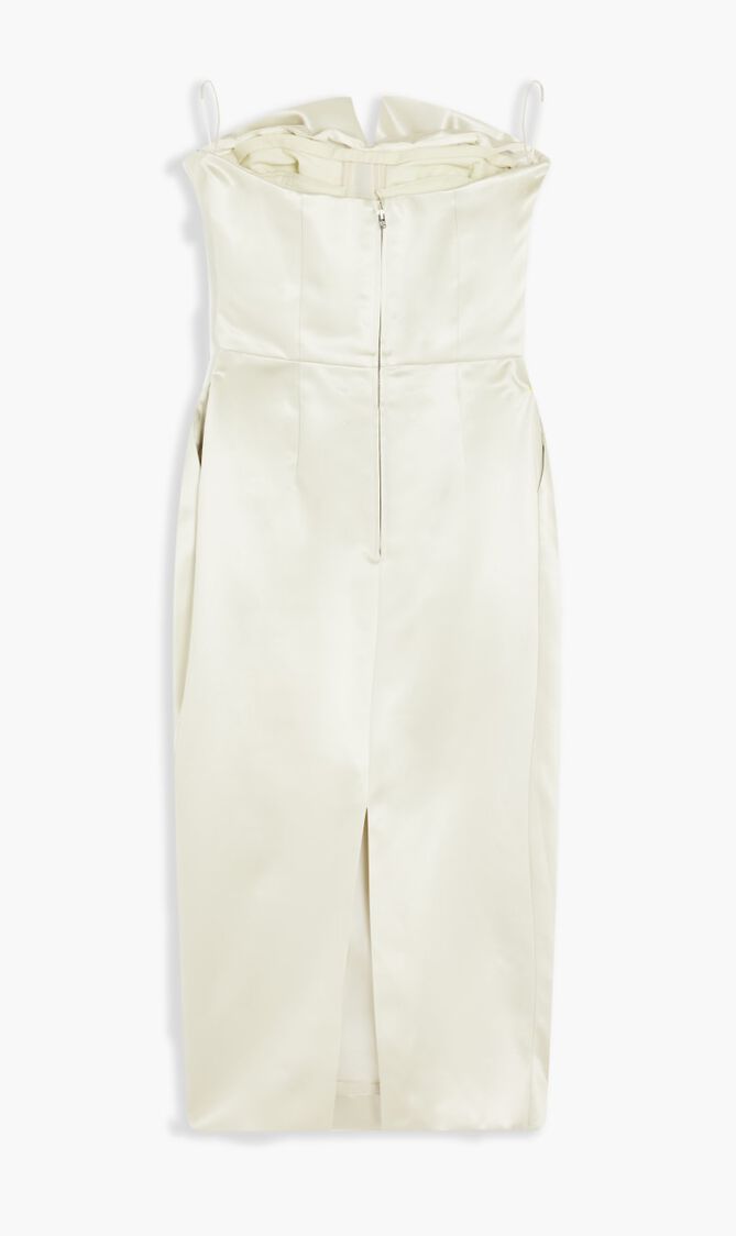 Satin Sleeveless Midi  Dress