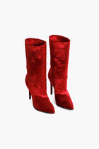 Velvet Pointed Toe Boots
