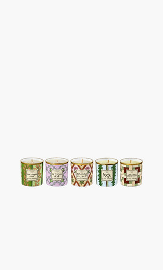 Set Of 5 Designer Scented Candles