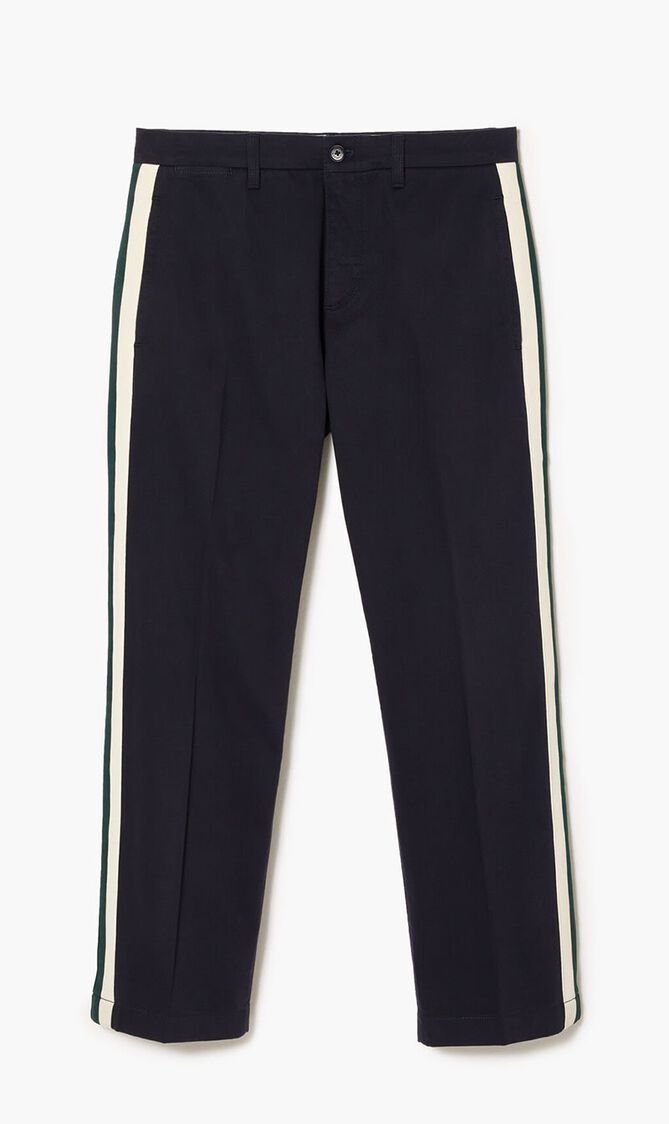 Straight Fit Contrast Stripe Chinos