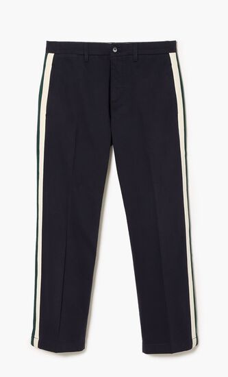 Straight Fit Contrast Stripe Chinos