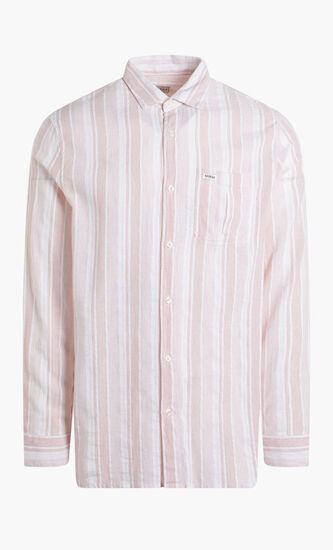LS COLLINS SLUB STRIPE SHIRT