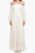 Lunaria Wreath Off Shoulder Gown
