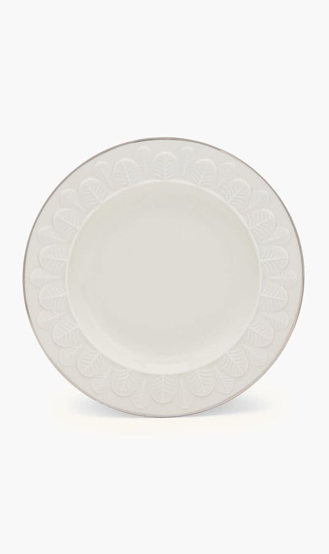VLI PEACOCK BREAD DISH 17 CM SHINY WHITE - PLATINUM