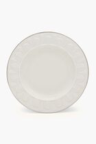 VLI PEACOCK BREAD DISH 17 CM SHINY WHITE - PLATINUM