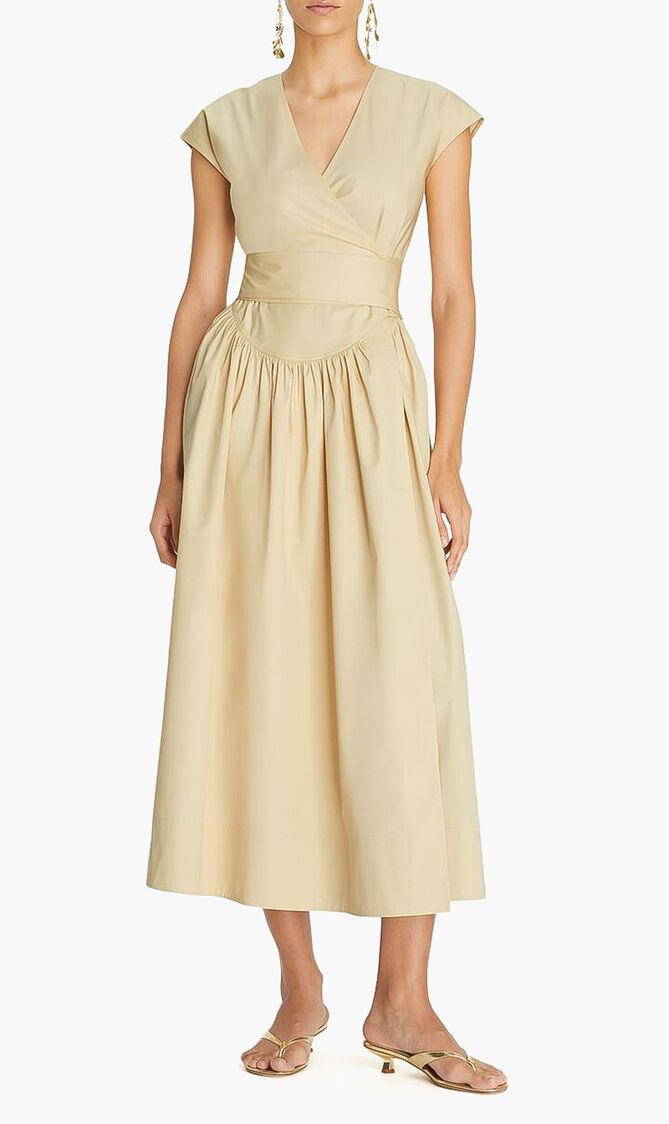 Cotton Poplin Wrap Dress