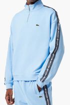 Loose Fit Half Zipper Printed Sweatshirt