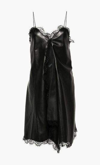 LACE NAPPA SLIP DRESS BLACK NO COLOR