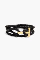 T Woven Leather Bracelet