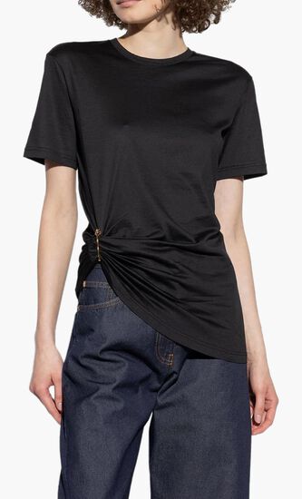 T SHIRT VERSACE LOGO SILK YD COTTON MIX JERSEY