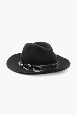 Wool Feather Fedora Hat