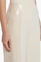 Half And Half Sequin Pants