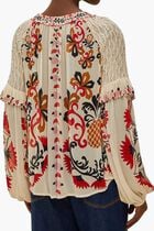 Cashew Mandala Smocked Blouse