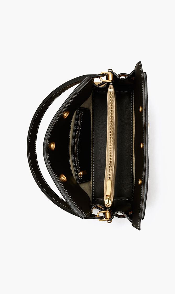 LEE RADZIWILL PEBBLED SMALL DOUBLE BAG