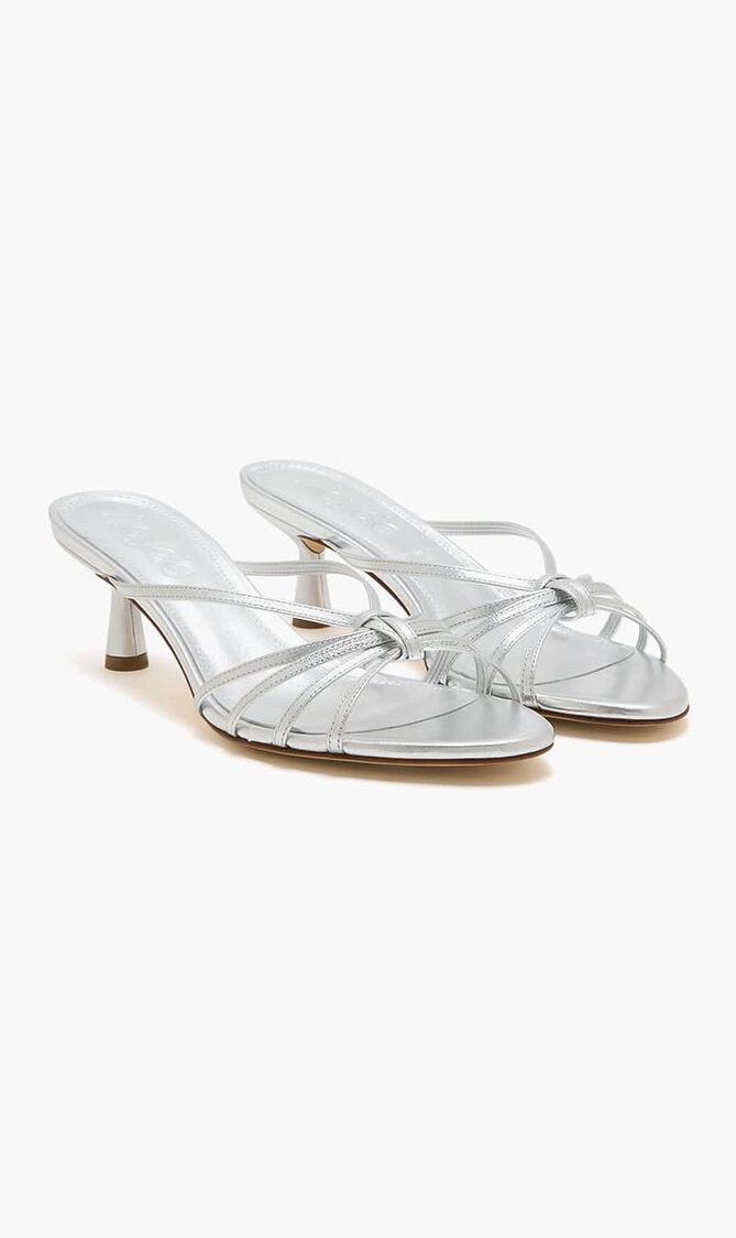 ABBY LAMINATED NAPPA LEATHER SILVER