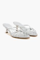 ABBY LAMINATED NAPPA LEATHER SILVER