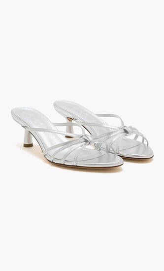 ABBY LAMINATED NAPPA LEATHER SILVER