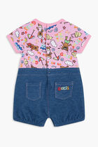 MIXED FABRIC SHORTIE