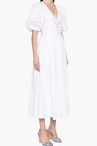 PUFF SLEEVE MIDI DRESS