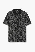 Jacquard Cotton Pique Polo Shirt